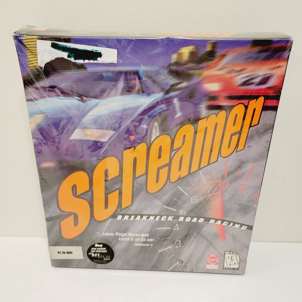 Screamer Breakneck Road Racing (PC, 1995) Box Is Damaged